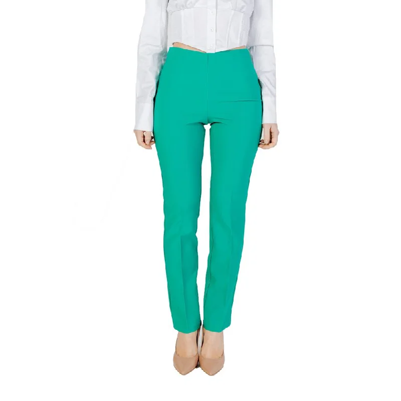 Sandro Ferrone  Polyester Jeans & Women's Pant Trendy Wide-Leg High-Waist Denim