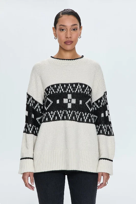 PISTOLA Lenni Sweater Embroidered Appliqued Beaded
