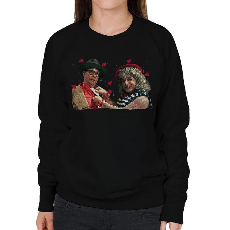 TV Times Morecambe And Wise In Costume Women's Sweatshirt Hoodie with Rhinestones Sparkly Elegant TV Times Morecambe And Wise In Costume Women's Sweatshirt Hoodie with Rhinestones Sparkly Elegant
