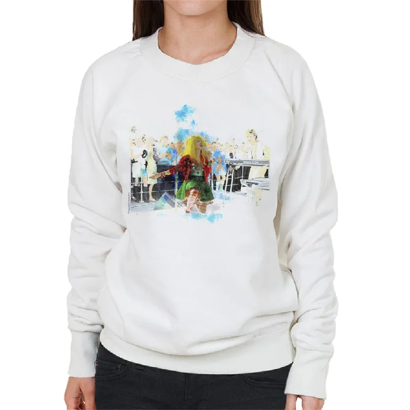 TV Times Cyndi Lauper HMS Ark Royal Navy Ship 1986 Women's Sweatshirt Hoodie with Hem Lace Feminine Delicate TV Times Cyndi Lauper HMS Ark Royal Navy Ship 1986 Women's Sweatshirt Hoodie with Hem Lace Feminine Delicate