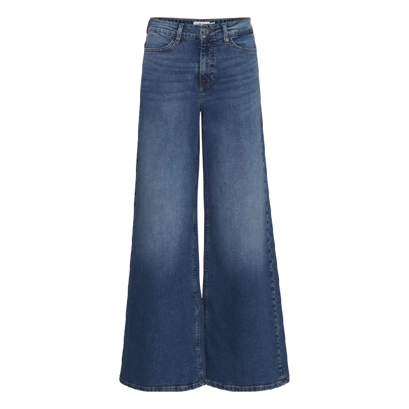 ICHI  Cotton Jeans & Women's Pant Fashionable Straight Cut Jeans