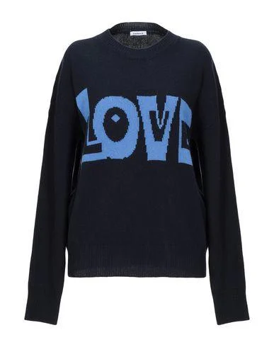 P.a.r.o.s.h. Women Jumper Dark blue M INT Sequined Glittery Shiny