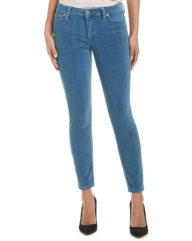 Velvet Mid Rise Skinny Stretch Jeans In Blue Chic Ripped Jeans