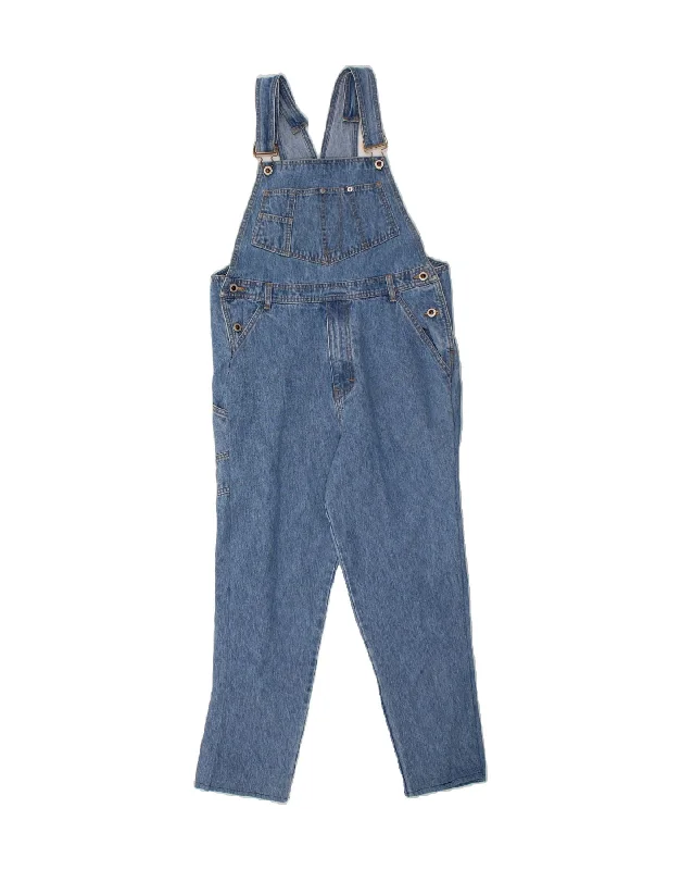 VINTAGE Womens Dungarees Slim Jeans W35 L25 Blue Comfortable Boyfriend Jeans