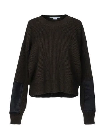 Stella Mccartney Women Jumper Military green 8 UK Mesh Sweater Canvas Denim