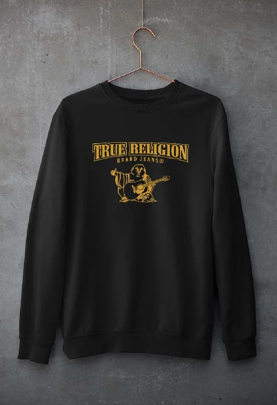 True Religion Unisex Sweatshirt for Men/Women Hoodie with Slit Hem Functional Movement True Religion Unisex Sweatshirt for Men/Women Hoodie with Slit Hem Functional Movement
