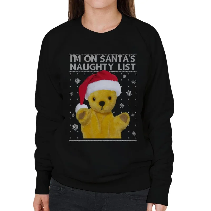 Sooty Christmas Im On Santas Naughty List Women's Sweatshirt Hoodie with Gradient Ombre Colorful Sooty Christmas Im On Santas Naughty List Women's Sweatshirt Hoodie with Gradient Ombre Colorful