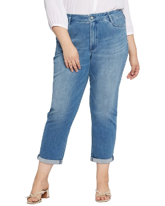 NYDJ Plus Girlfriend Stunning Relaxed Jean Chic Double Waistband Jeans