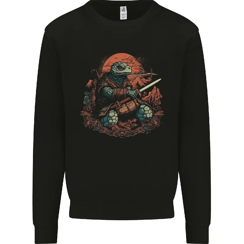 A Fantasy Samurai Turtle Tortoise Mens Sweatshirt Jumper Hoodie Dress Longline Feminine