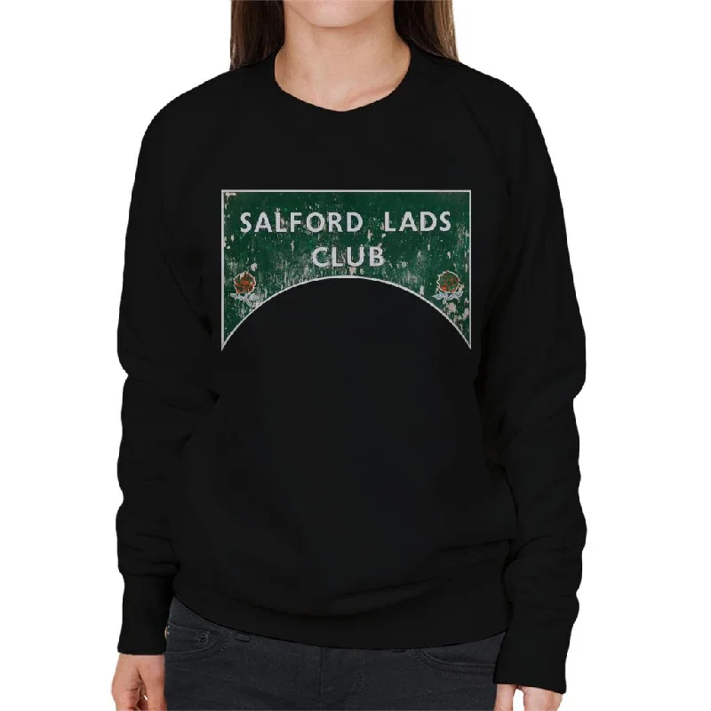 Salford Lads Club Sign Colour Women's Sweatshirt Hoodie Crop Top Short Trendy