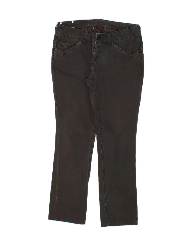 TOMMY HILFIGER Womens Straight Jeans W36 L31 Black Cotton Comfortable Straight-Legged Denim