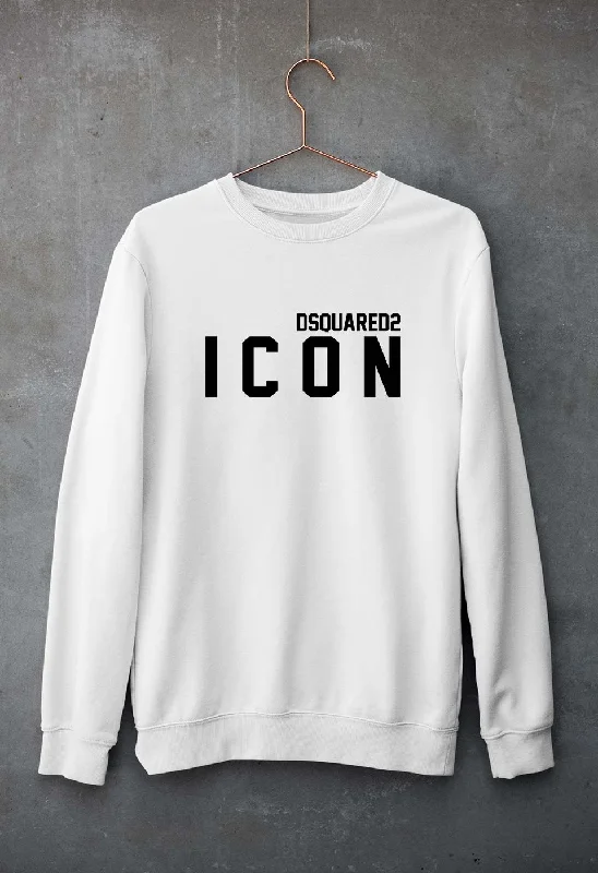 DSQUARED - ICON Unisex Sweatshirt for Men/Women Hoodie with Velcro Closure Adjustable Secure DSQUARED - ICON Unisex Sweatshirt for Men/Women Hoodie with Velcro Closure Adjustable Secure