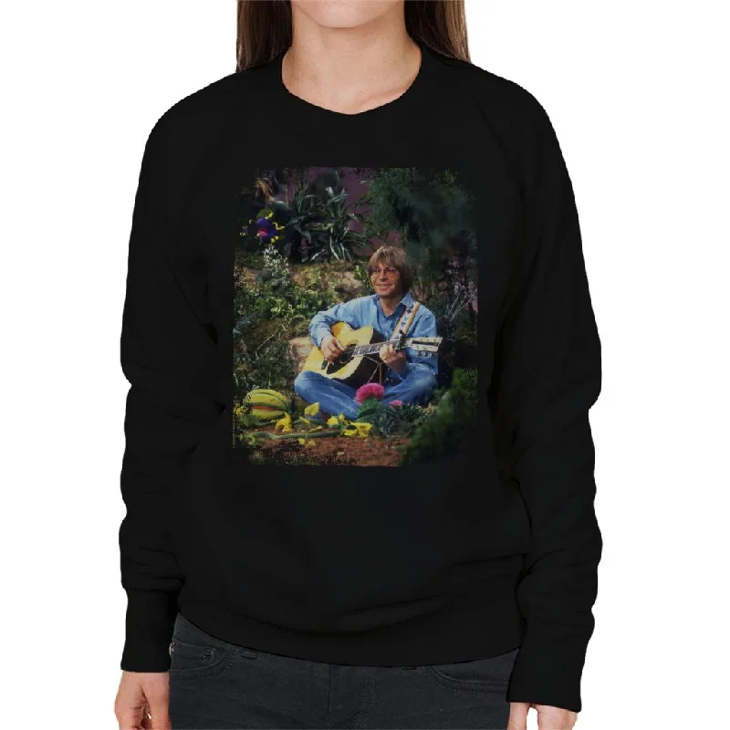 TV Times John Denver Perfomring On The Muppet Show Women's Sweatshirt Hoodie with Slit Hem Functional Movement TV Times John Denver Perfomring On The Muppet Show Women's Sweatshirt Hoodie with Slit Hem Functional Movement