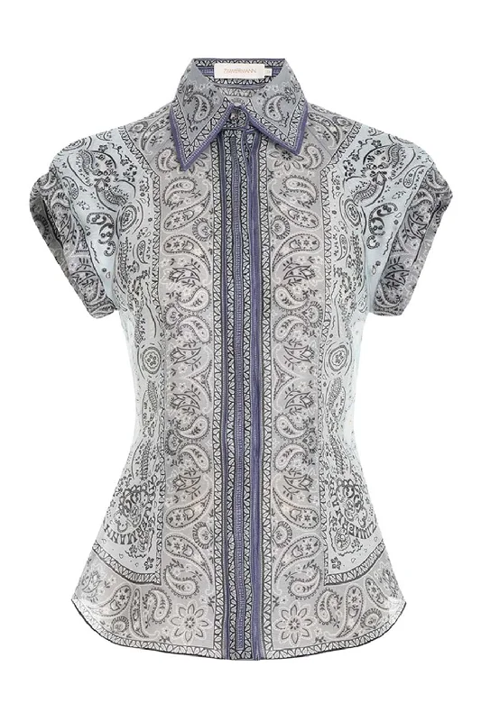 Matchmaker Fitted Blouse Elegant Silk Blouse