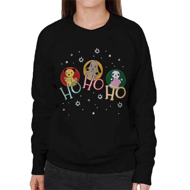 Sooty Christmas Ho Ho Ho Women's Sweatshirt Hoodie with V-Neck Classic Versatile