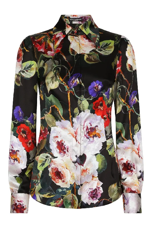 Long Sleeve Button Up Blouse Chic Ruffle Blouse