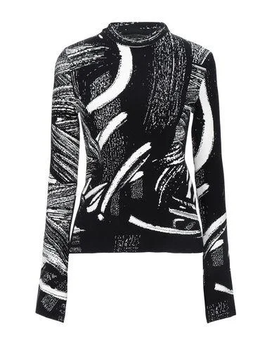 Off-white™ Women Jumper Black S INT Notch Collar Peter Pan Collar Cowl Neck