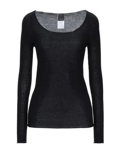 Pinko Women Jumper Black L INT Nylon Fabric Polyester Fabric Spandex Fabric
