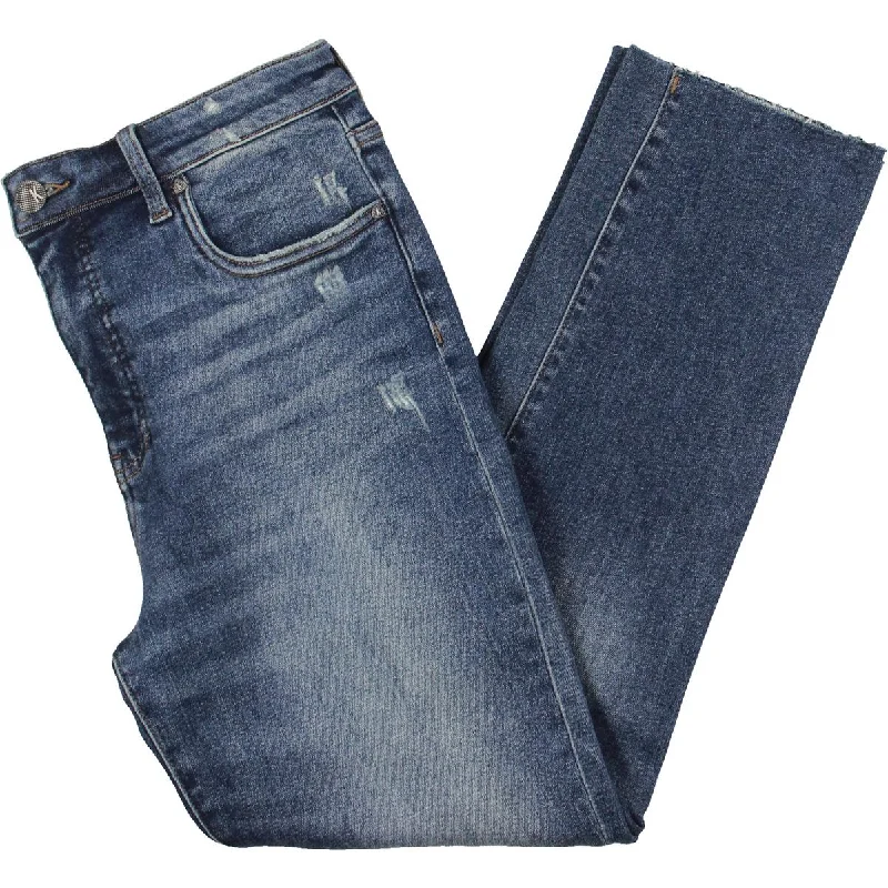 Reese Womens High Rise Straight Leg Ankle Jeans Casual Straight-Leg Jeans