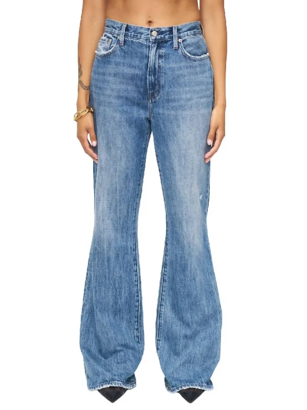 Stevie High Rise Relaxed Flare Jean In Seneca Cozy Relaxed Fit Denim Jeans