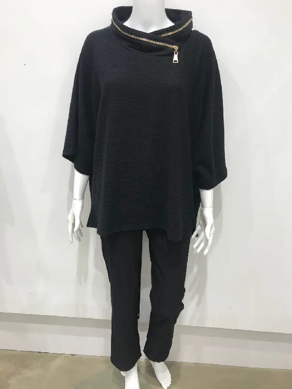 Zip collar jumper Fitted Slim Tailored