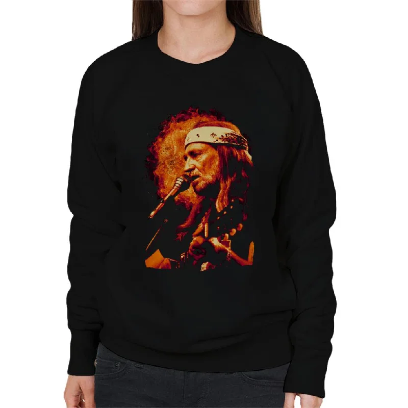 TV Times Singer Willie Nelson 1983 Women's Sweatshirt Zip Hoodie Drawstring Kangaroo Pocket TV Times Singer Willie Nelson 1983 Women's Sweatshirt Zip Hoodie Drawstring Kangaroo Pocket