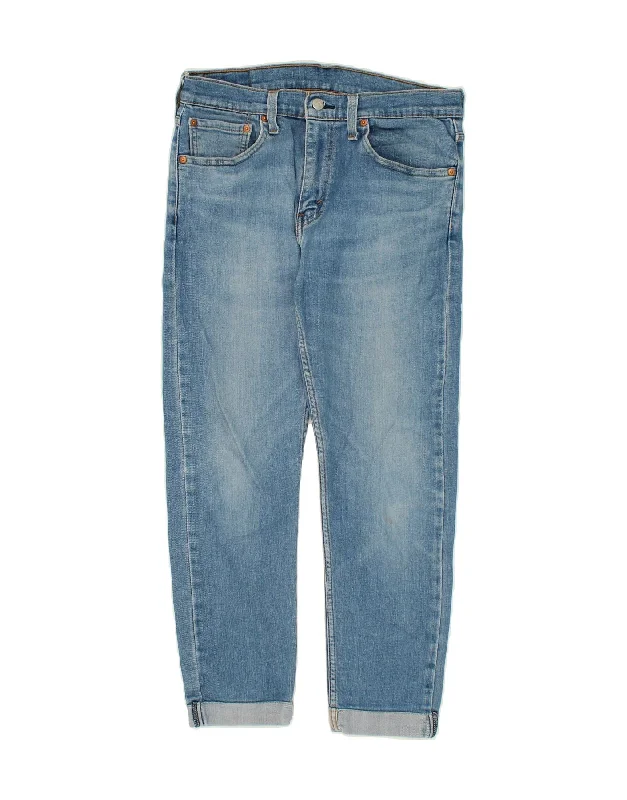 LEVI'S Womens Slim Jeans W32 L26 Blue Chic Double Waistband Jeans
