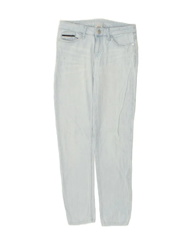 CALVIN KLEIN Womens Jegging Jeans W27 L29  Blue Cotton Trendy Bootcut High-Waisted Jeans