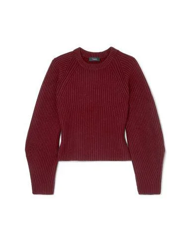 Theory Women Jumper Maroon XS INT Tailored Straight A-Line