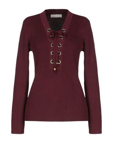Michael Michael Kors Women Jumper Deep purple M INT Hooded Sweater Collared Sweater Shawl Collar Michael Michael Kors Women Jumper Deep purple M INT Hooded Sweater Collared Sweater Shawl Collar