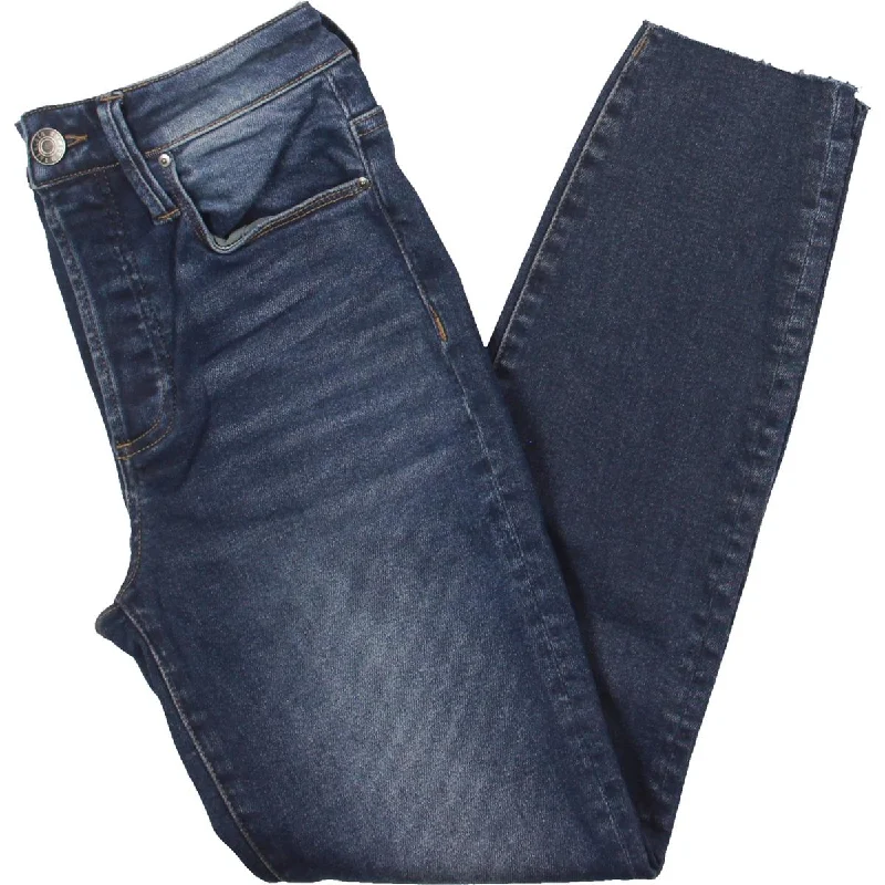 Charlize Womens High Rise Ankle Cigarette Jeans Fashionable Straight Fit Denim