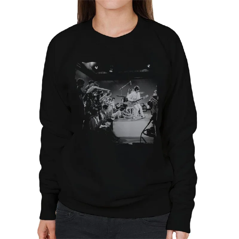 TV Times Small Faces Live 1966 Women's Sweatshirt Hoodie with Camouflage Military Edgy