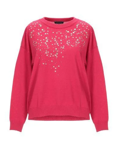 Boutique Moschino Women Jumper Garnet 6 UK Welt Pockets Slit Pockets Flap Pockets