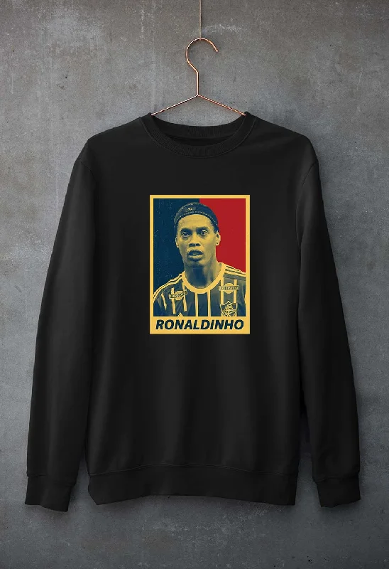 Ronaldinho Unisex Sweatshirt for Men/Women Hoodie with Slit Hem Functional Movement