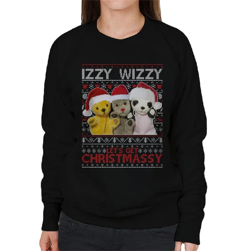 Sooty Christmas Izzy Wizzy Women's Sweatshirt Hoodie with Belted Waist Structured Tailored Sooty Christmas Izzy Wizzy Women's Sweatshirt Hoodie with Belted Waist Structured Tailored