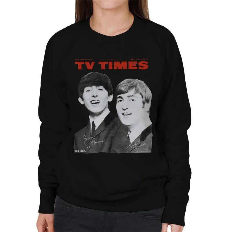 TV Times Beatles 1963 Cover Women's Sweatshirt Hoodie with Illustration Artistic Creative