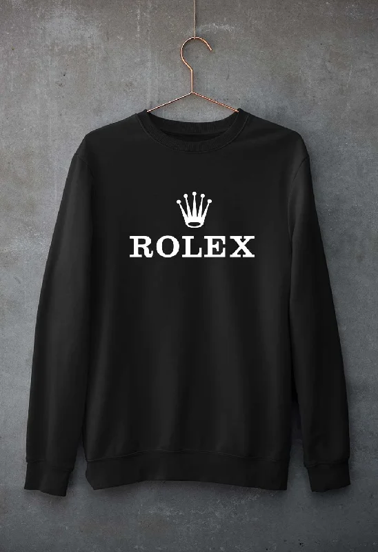Rolex Unisex Sweatshirt for Men/Women Hoodie with Frayed Bohemian Relaxed
