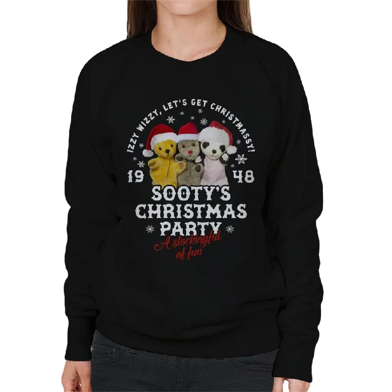 Sooty Christmas A Stockingful Of Fun Women's Sweatshirt Hoodie with Batwing Sleeves Loose Dramatic Sooty Christmas A Stockingful Of Fun Women's Sweatshirt Hoodie with Batwing Sleeves Loose Dramatic