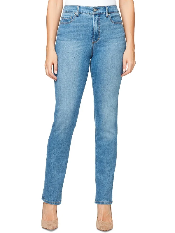 Amanda Womens Classic Rise Medium Wash Slim Jeans Fashionable Slouchy Fit Jeans