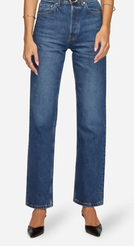 High Rise Straight Jeans In La Crosse Comfortable Jogger Style Jeans