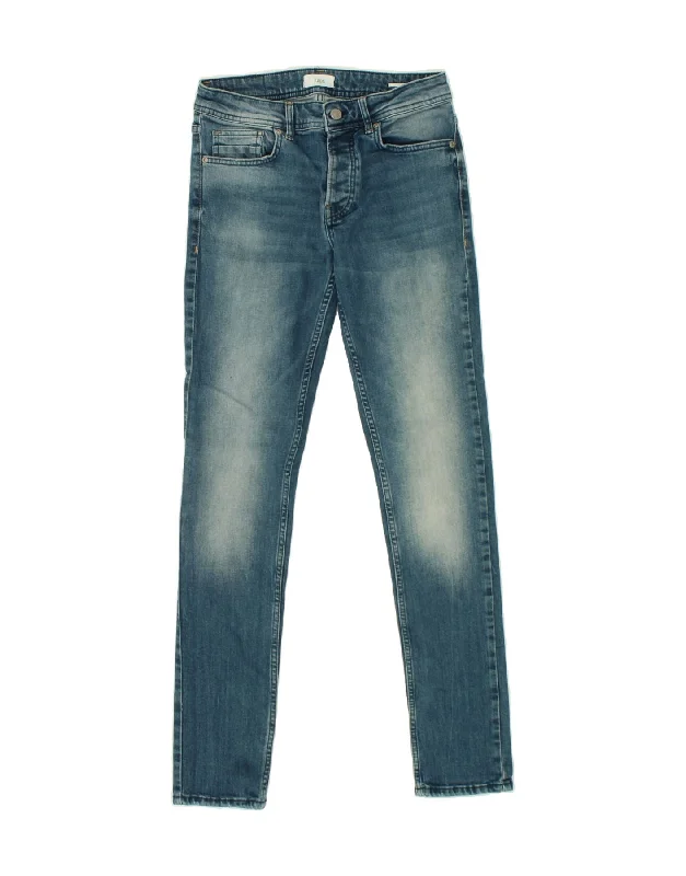 JULES Womens Slim Jeans W28 L34 Blue Cotton Comfortable Mid-Rise Jeans