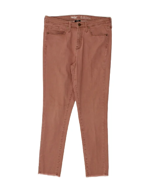 MOSSIMO Womens High Rise Skinny Jeans US 10 Medium W30 L27 Pink Cotton Cozy Relaxed Fit Denim Jeans