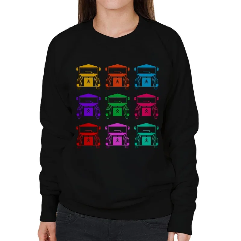 Citroën Vintage Type H Van Colour Pattern Women's Sweatshirt Hoodie with Neon Bright Vibrant Citroën Vintage Type H Van Colour Pattern Women's Sweatshirt Hoodie with Neon Bright Vibrant
