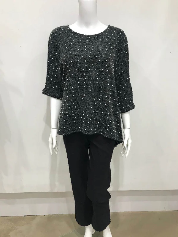 Spotted button-up jumper Iron Safe Non-Iron Wrinkle Free