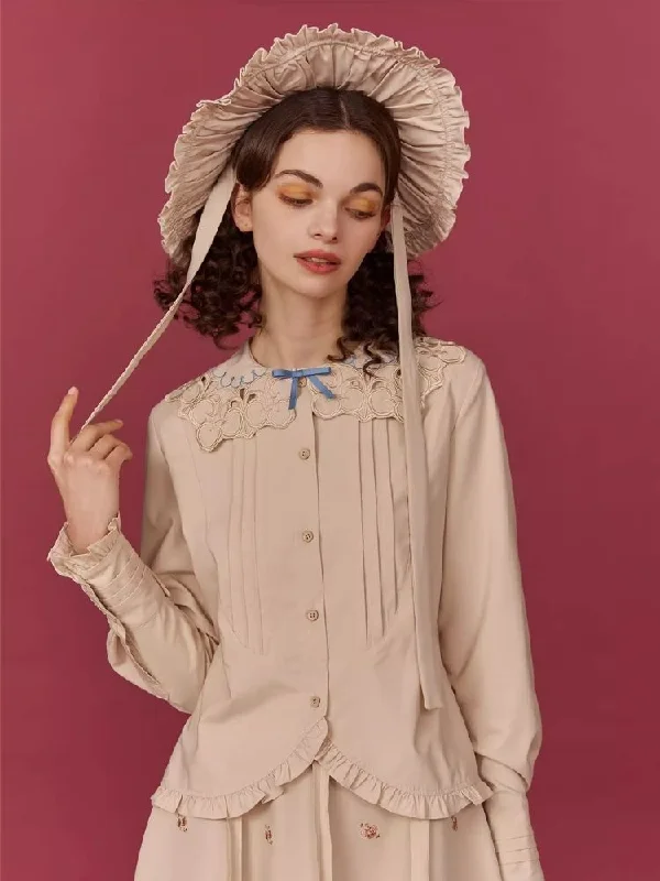 Bow Round Hem Blouse【s0000006930】 Soft Satin Blouse