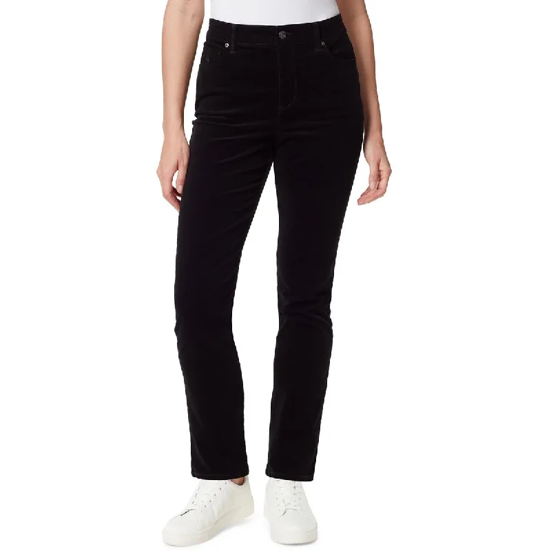 Amanda Womens Corduoy Stretch Tapered Leg Jeans Stylish High-Waist Skinny Denim