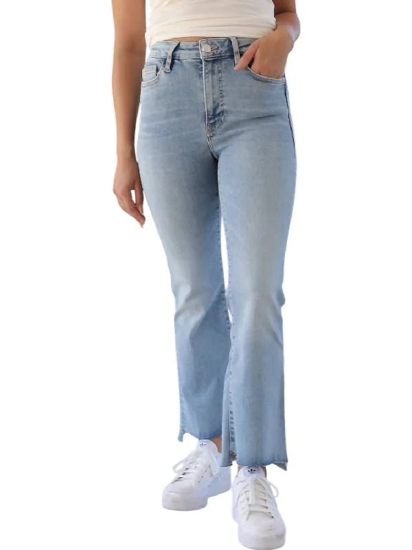 Le Crop Mini Boot Step Fray Jeans In Colorado Fashionable Vintage Wash Jeans