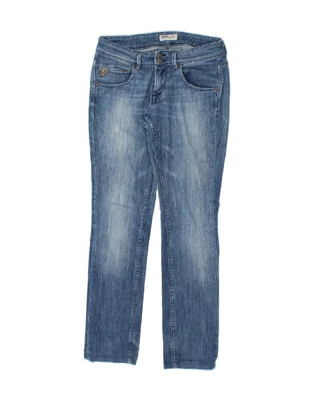 LEE Womens Amy Slim Jeans W29 L30 Blue Cotton Fashionable Slouchy Fit Jeans