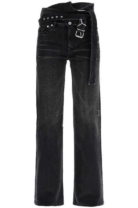 Y Project Women's Bootcut Jeans With Criss-Cross Comfortable Low-Rise Jeans