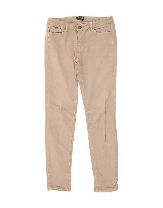 MASSIMO DUTTI Womens Slim Jeans EU 38 Small W28 L29 Beige Cotton Chic Rip-Detail High-Waist Jeans MASSIMO DUTTI Womens Slim Jeans EU 38 Small W28 L29 Beige Cotton Chic Rip-Detail High-Waist Jeans